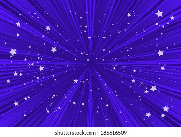 Vector blue star burst  background illustration - Vector starburst blue glittering background illustration