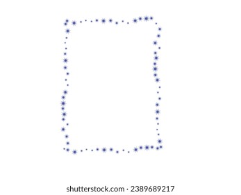 Vector blue star shaped portrait frame