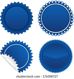 vector blue starbursts set 2 - Separate layers for easy editing