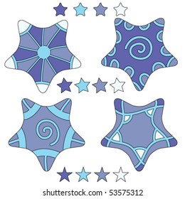 Vector Blue stars collection