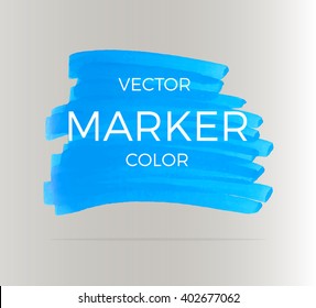 Vector blue stripes drawn with markers. Elements for design and background