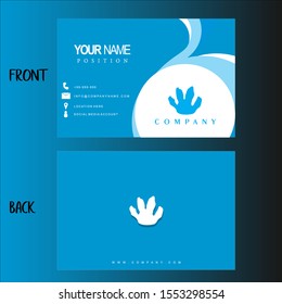 Vector blue style of Business card simple