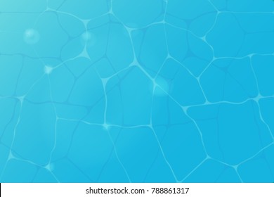 vector blue surface of pure water with light illumination and Shine