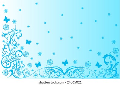 Vector blue swirl