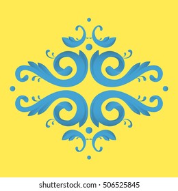 Vector blue swirl decorative elements