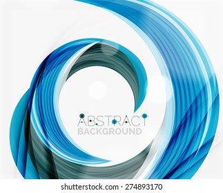 Vektorblauer, wirlreicher, abstrakter Hintergrund. Modernes Layout für Ihre Nachricht, Ihren Slogan oder Ihren Markennamen