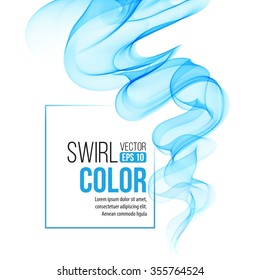 Vector blue swirl line abstract background. Vector illustration EPS10