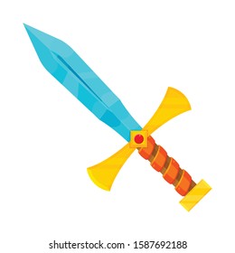 vector blue sword game art design
