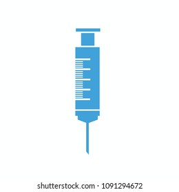 Vector of blue syring