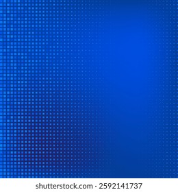 Vector Blue Tech Finance Fintech Background. Abstract Pixel Pattern. Digital Business Technology or Science Research Presentation Backdrop.