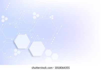 vector blue technology vector background.geometric hexagon shape design.