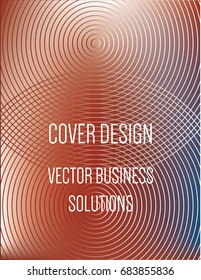 Vector blue, terracotta red iridescent modern A4 cover design. Gradient glow poster template, geometric halftone banner. Futuristic neon metallic glitch background, abstract shapes, hipster pattern.