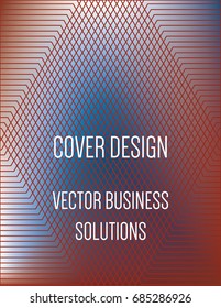 Vector blue, terracotta red iridescent modern A4 cover design. Gradient glow poster template, geometric halftone banner. Futuristic neon metallic glitch background, abstract shapes, hipster pattern.