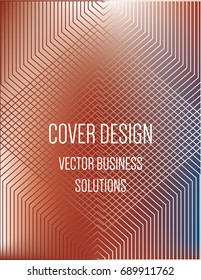 Vector blue, terracotta red iridescent modern A4 cover design. Gradient glow poster template, geometric halftone banner. Futuristic neon metallic glitch background, abstract shapes, hipster pattern.