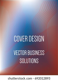 Vector blue, terracotta red iridescent modern A4 cover design. Gradient glow poster template, geometric halftone banner. Futuristic neon metallic glitch background, abstract shapes, hipster pattern.