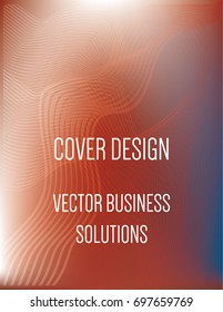 Vector blue, terracotta red iridescent modern A4 cover design. Gradient glow poster template, geometric halftone banner. Futuristic neon metallic glitch background, abstract shapes, hipster pattern.