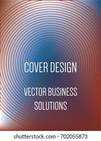 Vector blue, terracotta red iridescent modern A4 cover design. Gradient glow poster template, geometric halftone banner. Futuristic neon metallic glitch background, abstract shapes, hipster pattern.