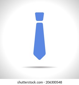 Vector blue tie icon. Eps10