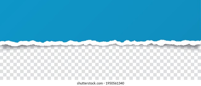 vector blue torn paper with ripped edges with space for your text