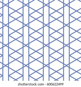Vector blue triangle pattern. Geometric background