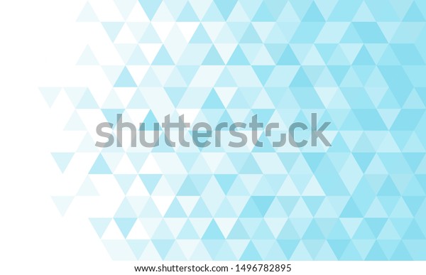 Vector blue triangular mosaic pattern.\
Abstract geometric polygonal\
background.