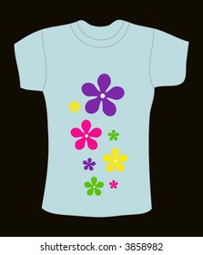 vector blue t-shirt design