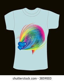 vector blue t-shirt design