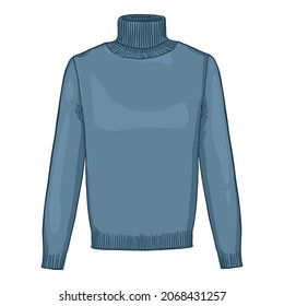 Dulce de cuello azul vectorial. Caricatura de ropa de género masculino Ilustración
