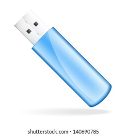 Vector blue USB Flash drive