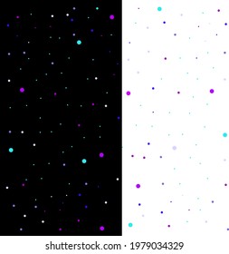 Vector azul, violeta, rosa y blanco, estrellas. Brillante. Efecto galaxia. Tirando. Fondo del círculo.