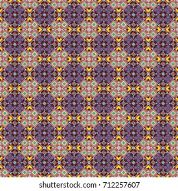 Vector blue, violet and red seamless background pattern with rhombuses.