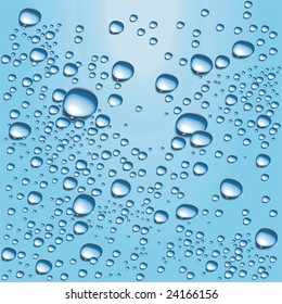 Vector blue water bubbles