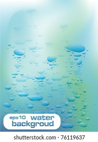 Vector blue water bubbles