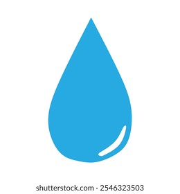 Vector gota de agua azul. agua que cae ilustración