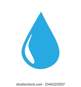 Vector gota de agua azul. agua que cae ilustración