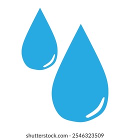 Vector gota de agua azul. agua que cae ilustración