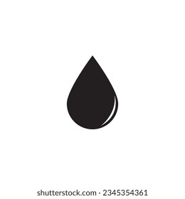 Juego de iconos de caída de agua azul vectorial. Colección de formas con el logotipo de la gota plana.