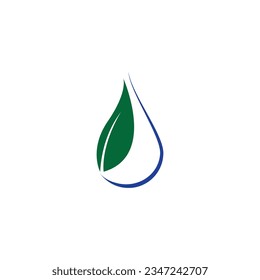 
Vector blue water drop icon set. Flat droplet logo shapes collection.