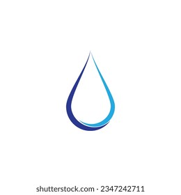 
Vector blue water drop icon set. Flat droplet logo shapes collection.