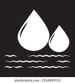 Vector blue water drop icon set. Flat droplet logo shapes collection . 333