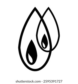 Vector blue water drop icon set. Flat droplet logo shapes collection