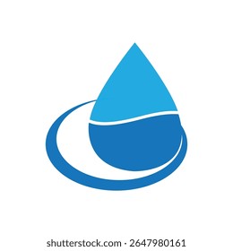 Conjunto de iconos de gota de agua azul Vector, logotipo de gota plana Formas colección.