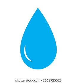 Vector blue water drop icon set. Flat droplet logo shapes collection.