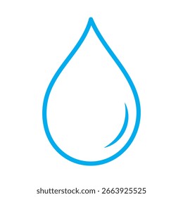 Vector blue water drop icon set. Flat droplet logo shapes collection.