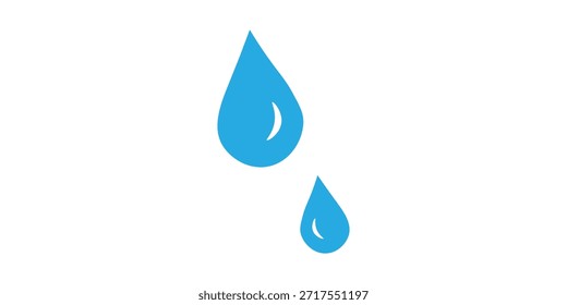 Conjunto de iconos de gota de agua azul Vector. Logotipo de gota plana Formas colección. eps 10