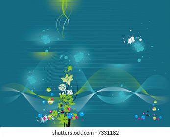 vector blue water sea background, wallpaper
