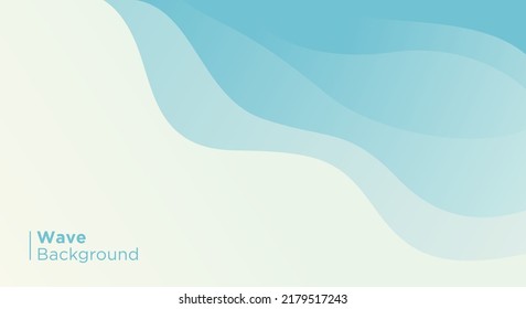 	
Vector blue water wave, abstract background flat design style illustration.