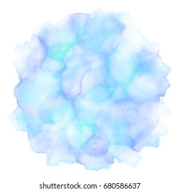 Vector blue watercolor abstract background