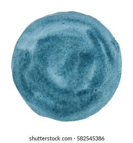 Vector blue watercolor background. Hand drawn abstract design element