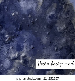 Vector blue watercolor background for your design. Grunge texture.